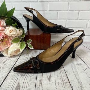Stuart Weitzman Black Slingback Heels
